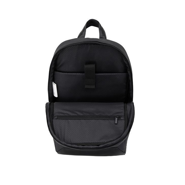 Leather laptop backpack lining